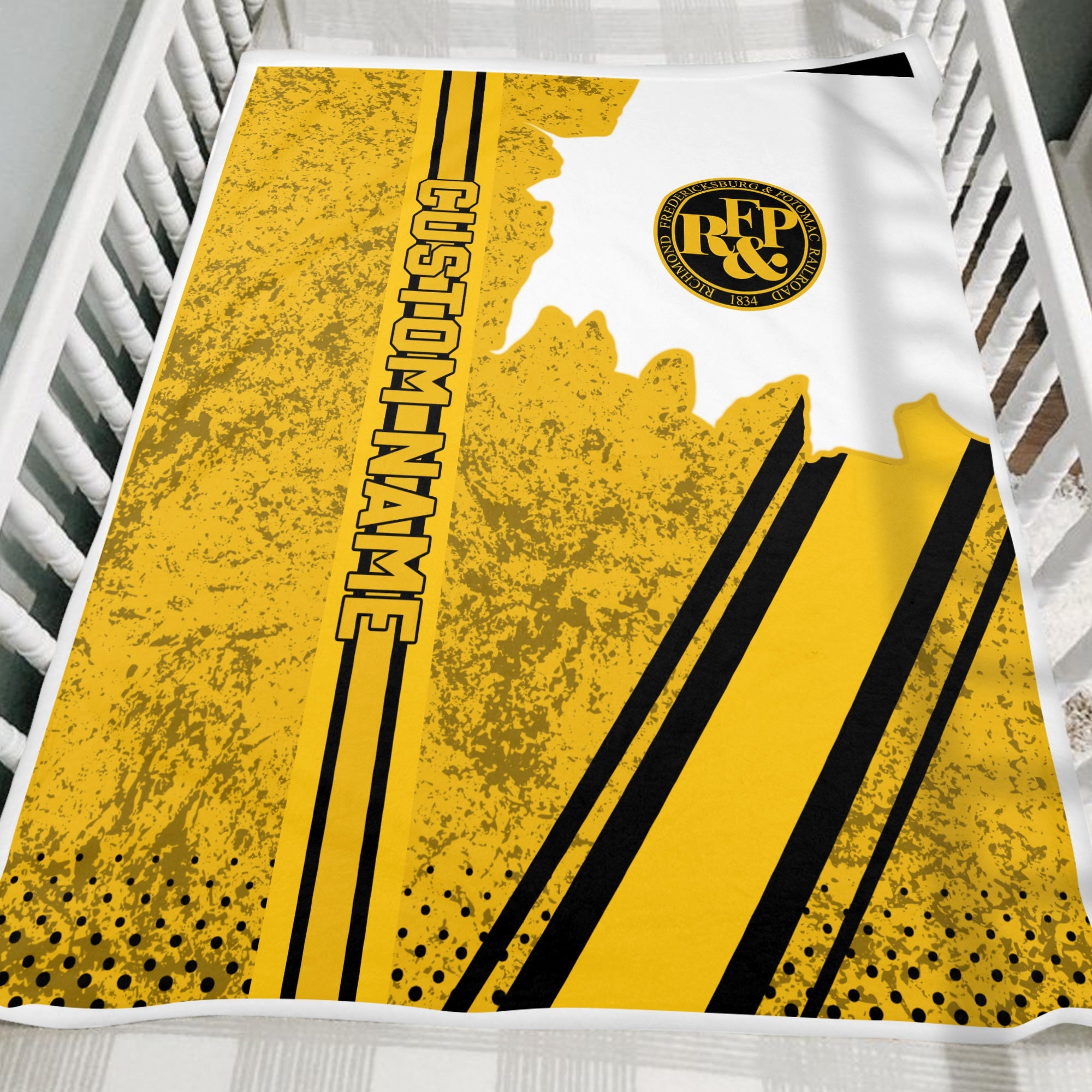 Railspirit Personalized Richmond, Fredericksburg And Potomac Railroad Blanket Vintage All Over Printed Blanket