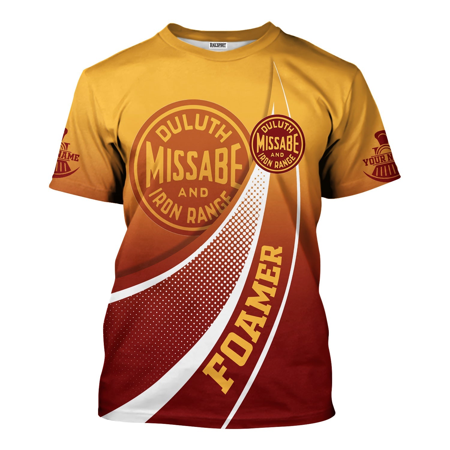 Railspirit Personalized Duluth, Missabe, & Iron Range Railroad T-Shirt Railway-Themed Style Shirt Gift Idea For Trainspotter