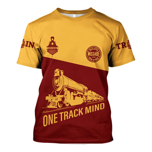 Railspirit Personalized Duluth, Missabe, & Iron Range Railroad T Shirt One Track Mind Unisex Train Shirt Gift Idea For Train Lover