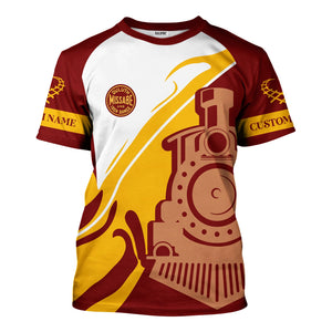 Railspirit Personalized Duluth, Missabe, & Iron Range Railroad T-Shirt Flame-Inspired Style Shirt Gift Idea For Train Lovers