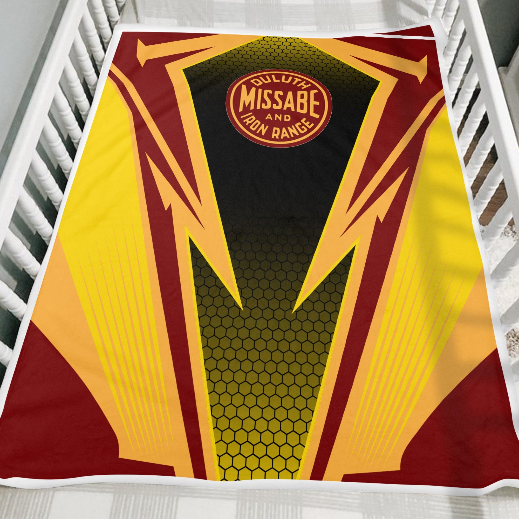 Railspirit Duluth, Missabe, & Iron Range Railroad Blanket Lightning Graphic Style Blanket Gift Idea For Train Lover