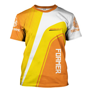 Railspirit Personalized BNSF Railway T-Shirt Vibrant Striking Style Shirt For Rail Enthusiasts