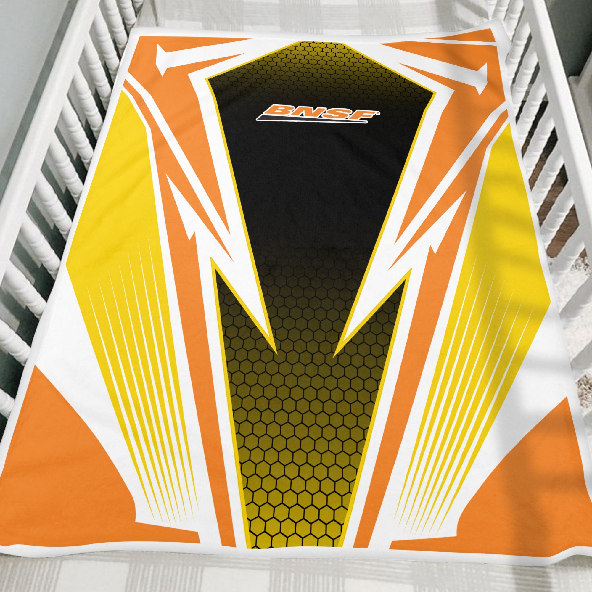 Railspirit BNSF Railway Blanket Lightning Graphic Style Blanket Gift Idea For Train Lover