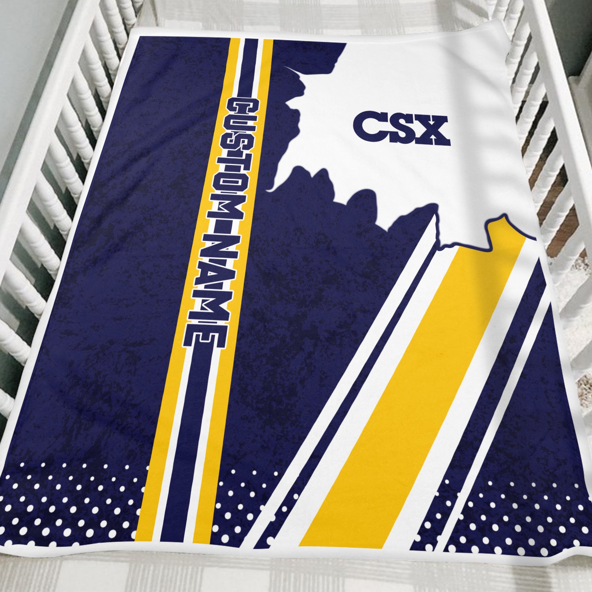 Railspirit Personalized CSX Transportation Railroad Blanket Vintage All Over Printed Blanket