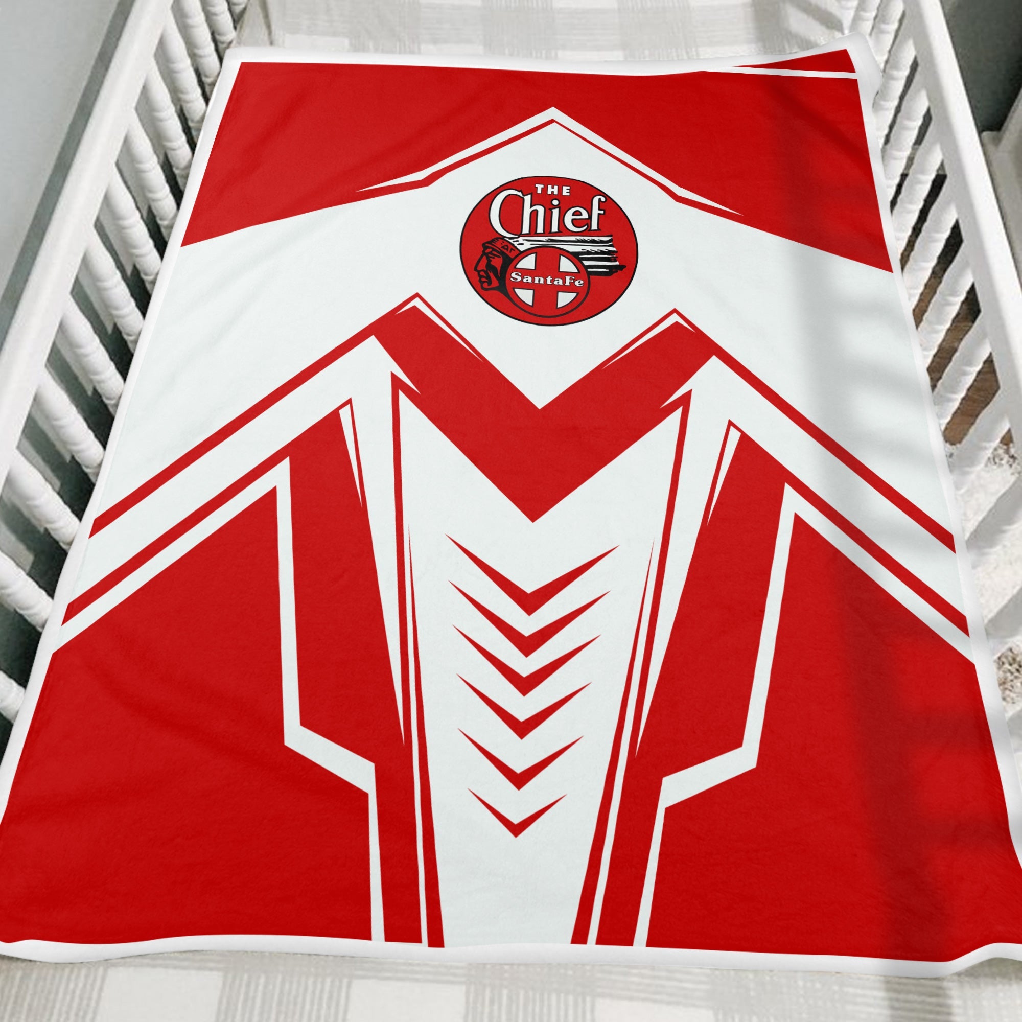 Railspirit The Chief Santa Fe Railroad Blanket Railway Trainspotter Style Blanket Gift Idea For Foamers