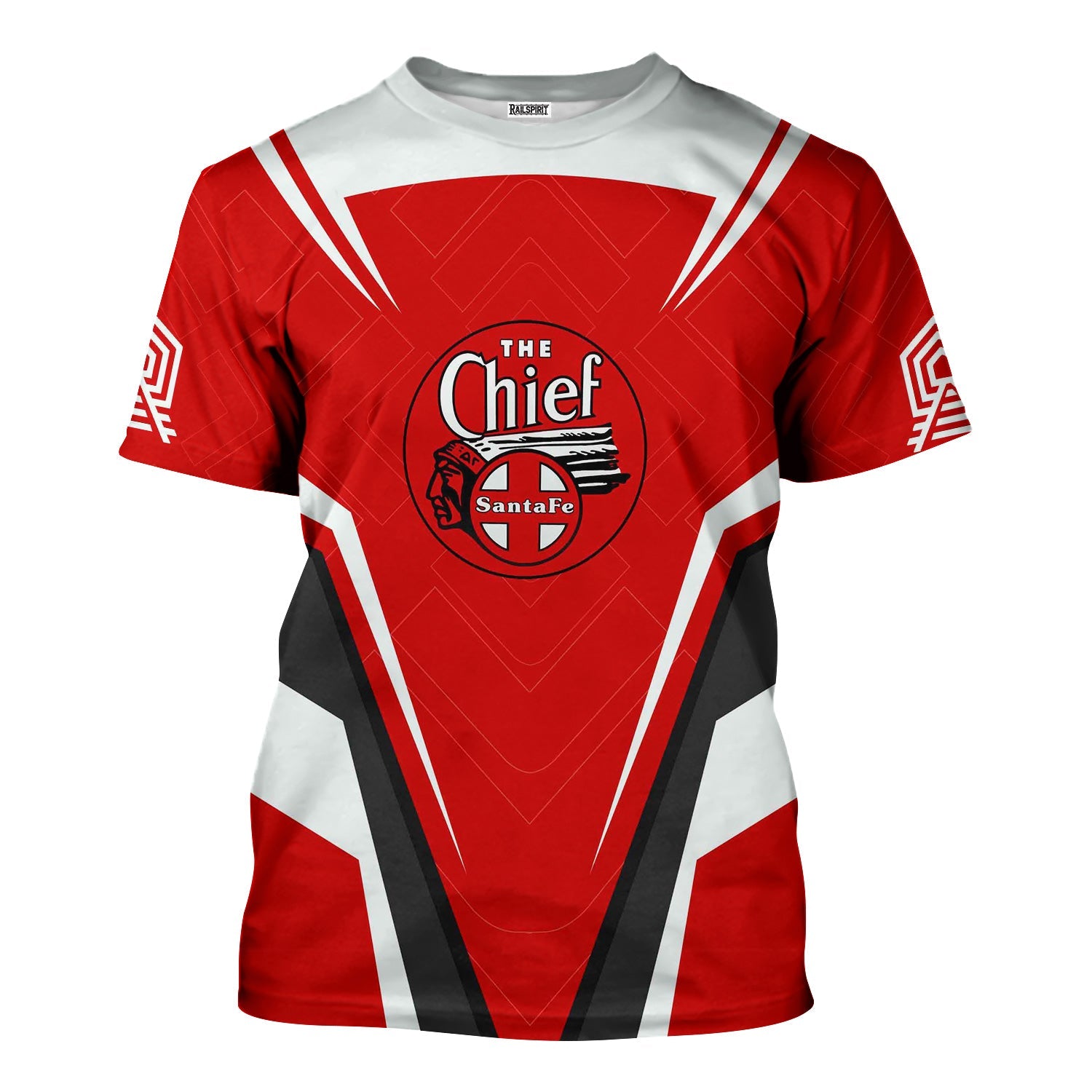 Railspirit Personalized The Chief Santa Fe Railroad T-Shirt Railway Inspired Apparel Train Shirt for Train Lovers
