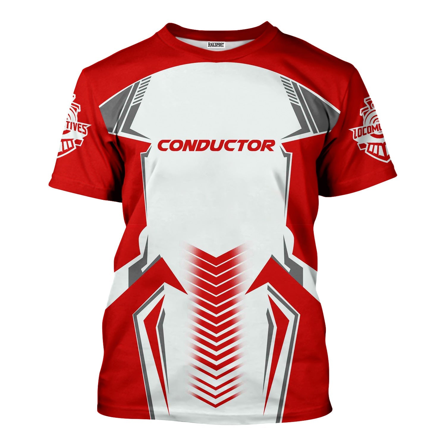 Railspirit Personalized The Chief Santa Fe Railroad T-Shirt Standout Style with Custom Position Train Shirt