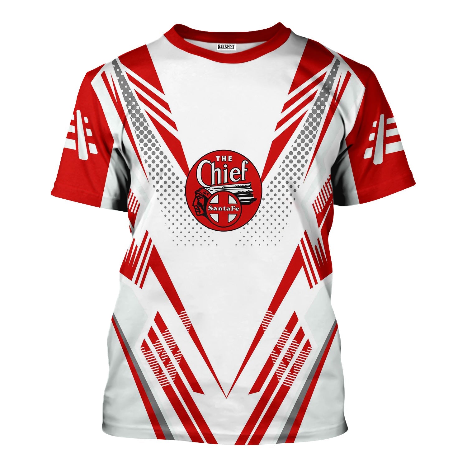 Railspirit Personalized The Chief Santa Fe Railroad T-Shirt Railroad Tribute Design Train Shirt for Train Lovers
