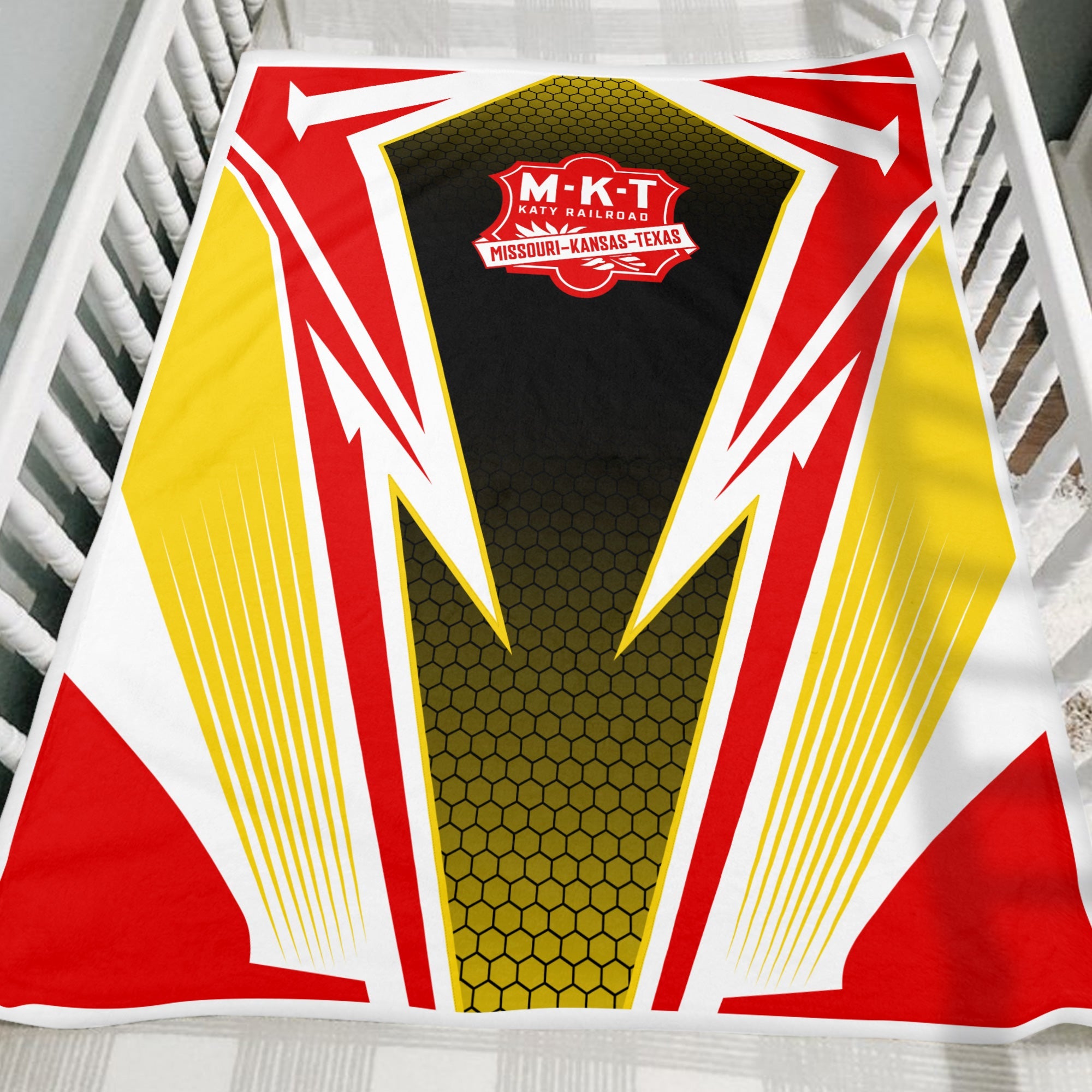 Railspirit Katy Railroad Blanket Lightning Graphic Style Blanket Gift Idea For Train Lover