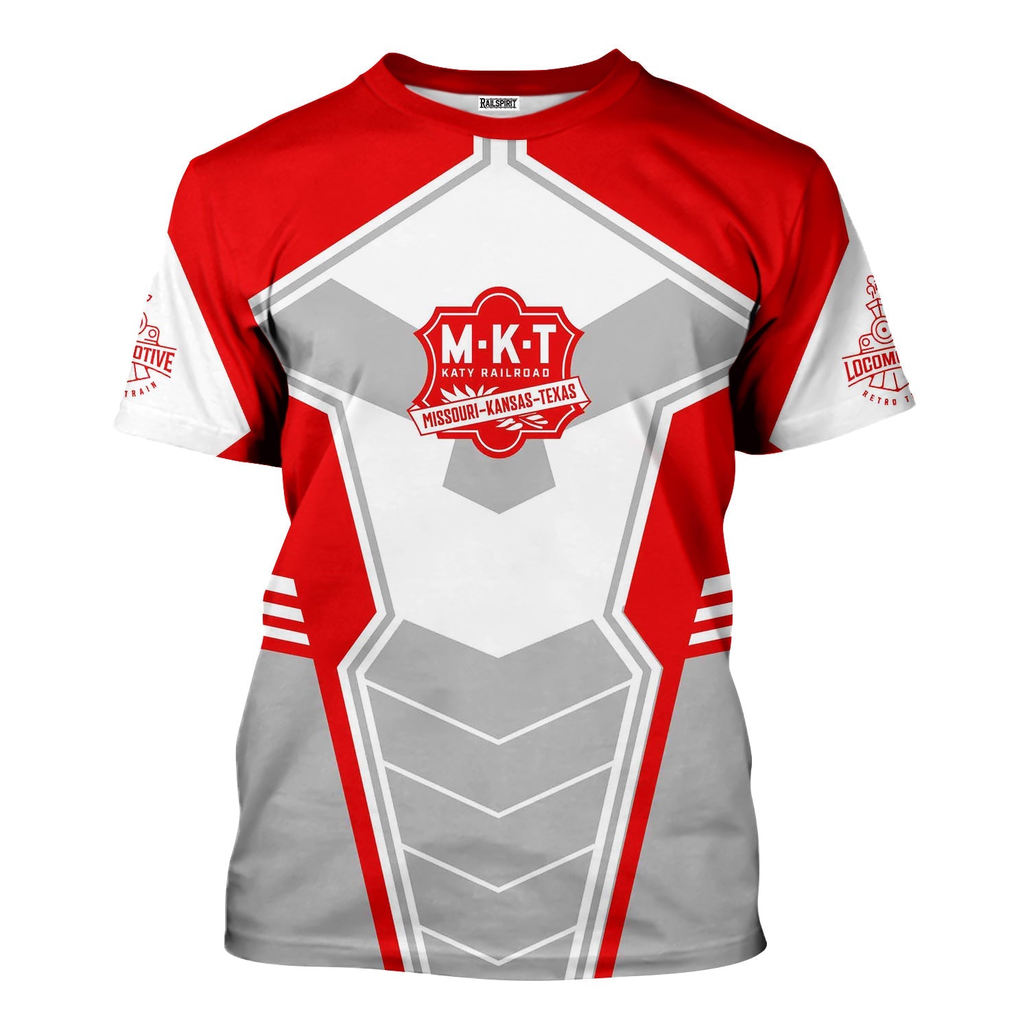 Railspirit Personalized Katy Railroad T-Shirt Engine-Inspired Style Train Shirt for Railroad Fanatic