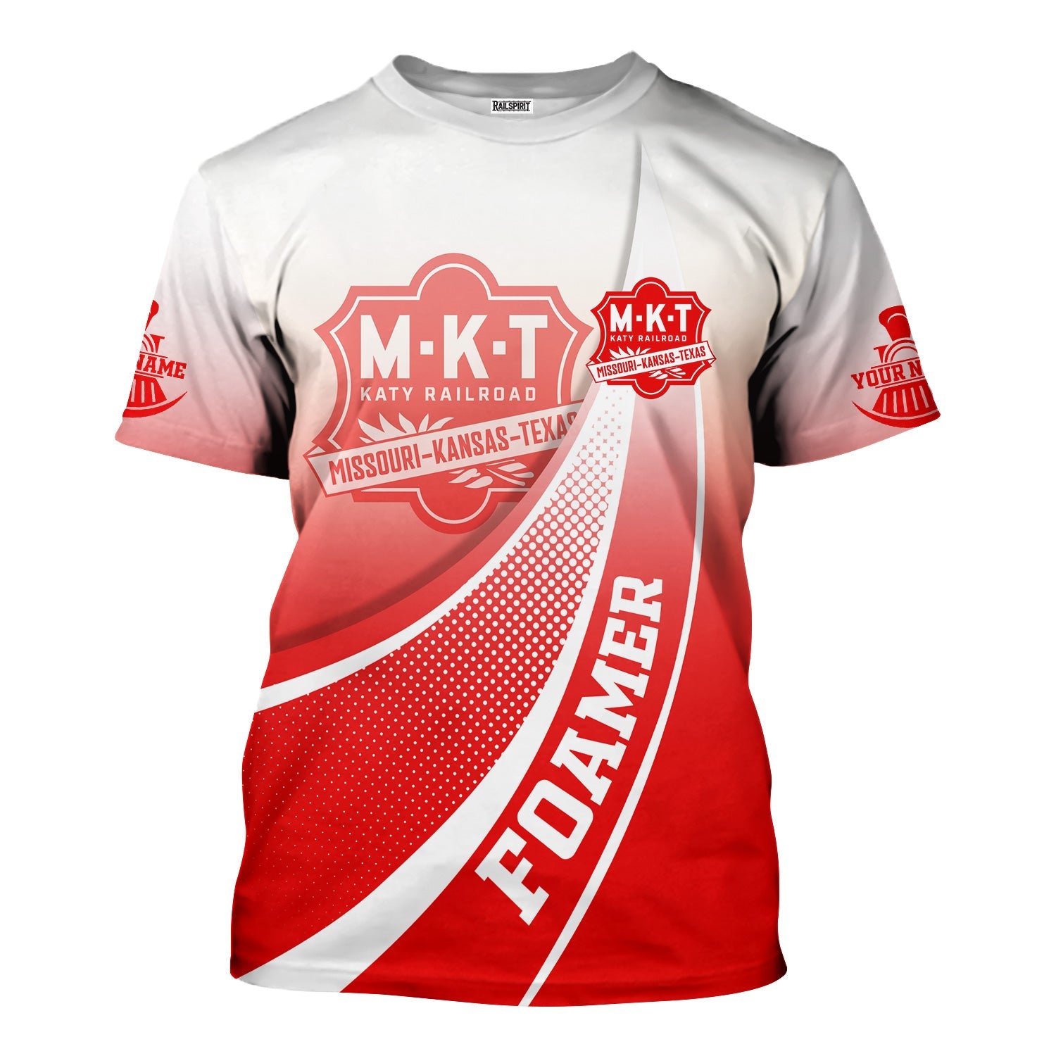 Railspirit Personalized Katy Railroad T-Shirt Railway-Themed Style Shirt Gift Idea For Trainspotter