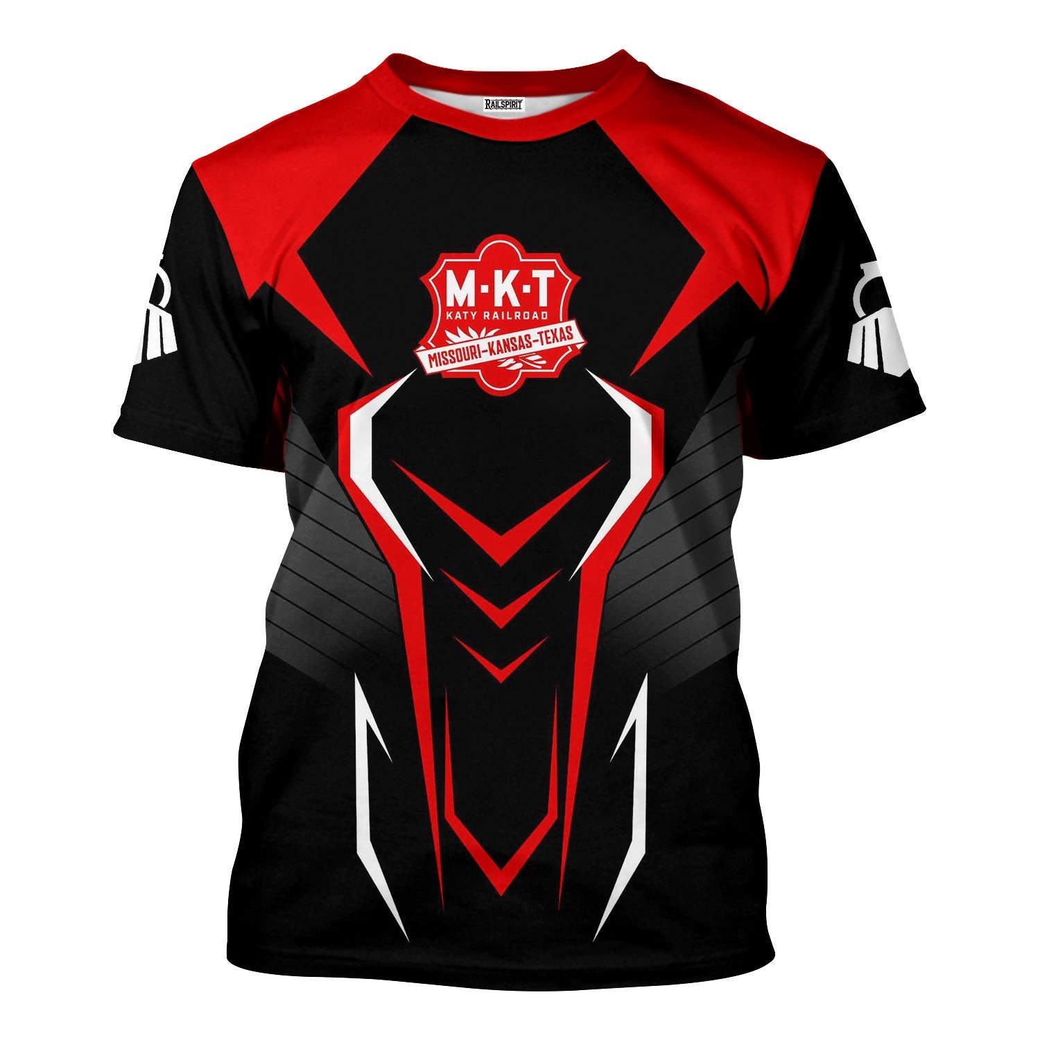 Railspirit Personalized Katy Railroad T-Shirt Dynamic Design Style Perfect Shirt for Train Enthusiasts