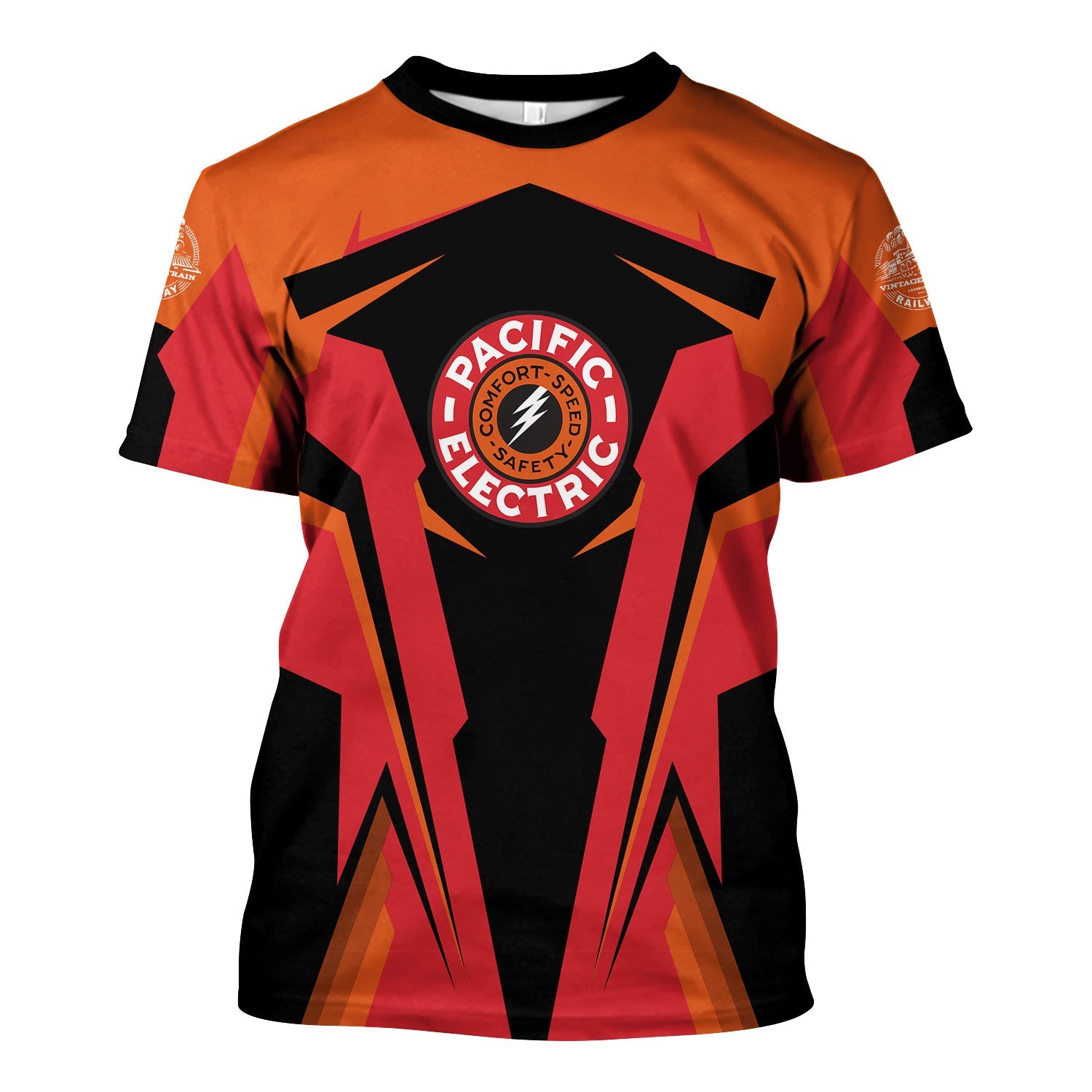 Railspirit Personalized Pacific Electric Railroad T Shirt Strong Line Style Train Unisex Shirt All Over Print