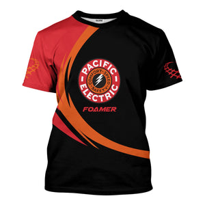 Railspirit Personalized Pacific Electric Railroad T-Shirt Unique Graphic Style Shirt For Train Enthusiasts