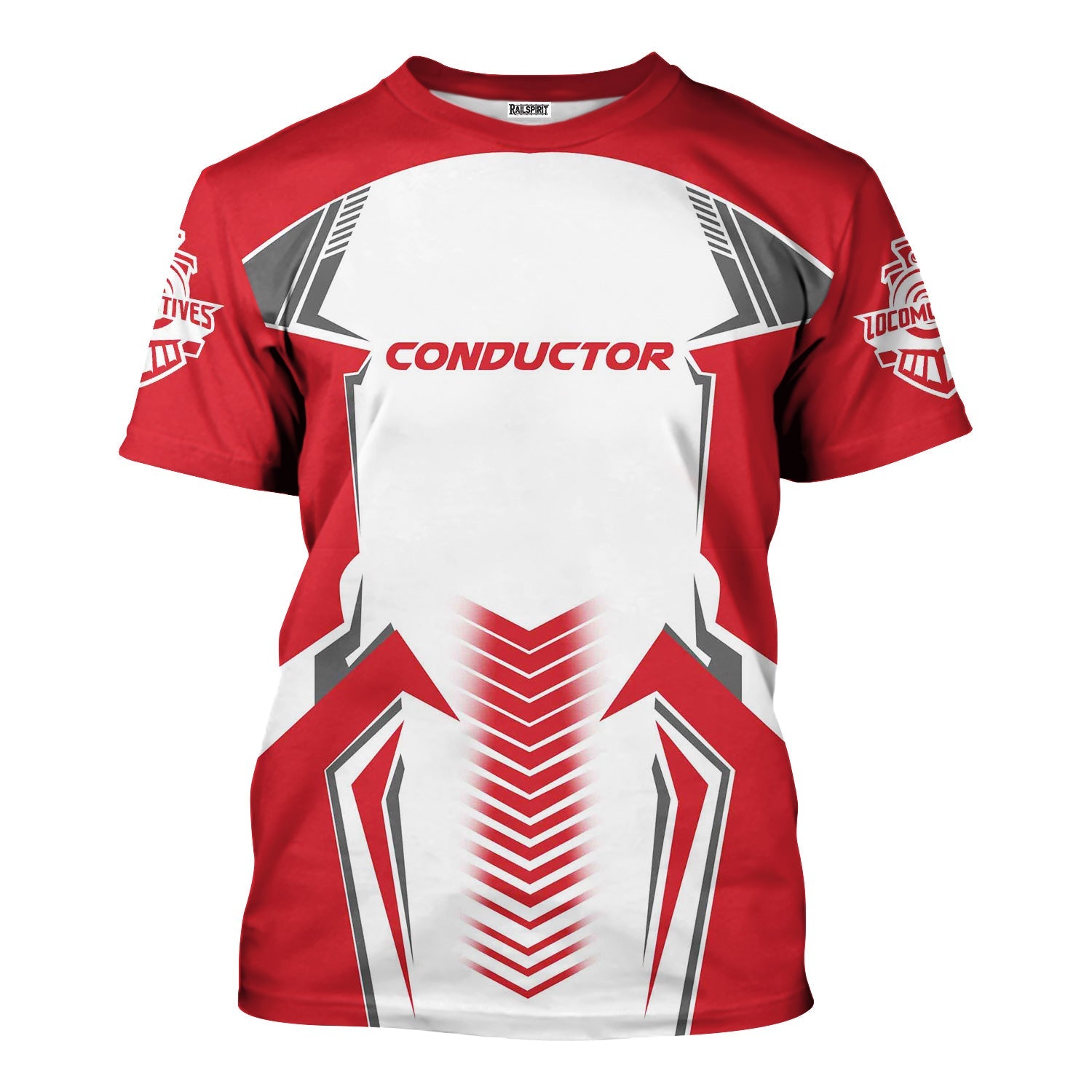 Railspirit Personalized Pacific Electric Railroad T-Shirt Standout Style with Custom Position Train Shirt