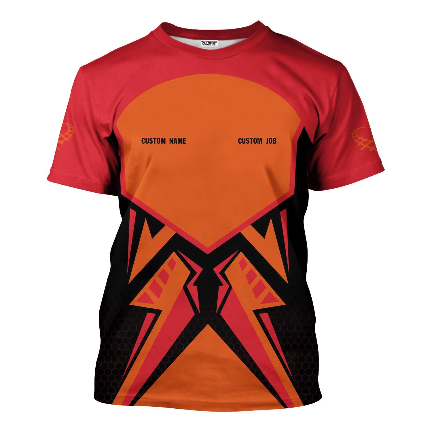 Railspirit Personalized Pacific Electric Railroad T-Shirt Vibriant Style with Custom Position Train Shirt