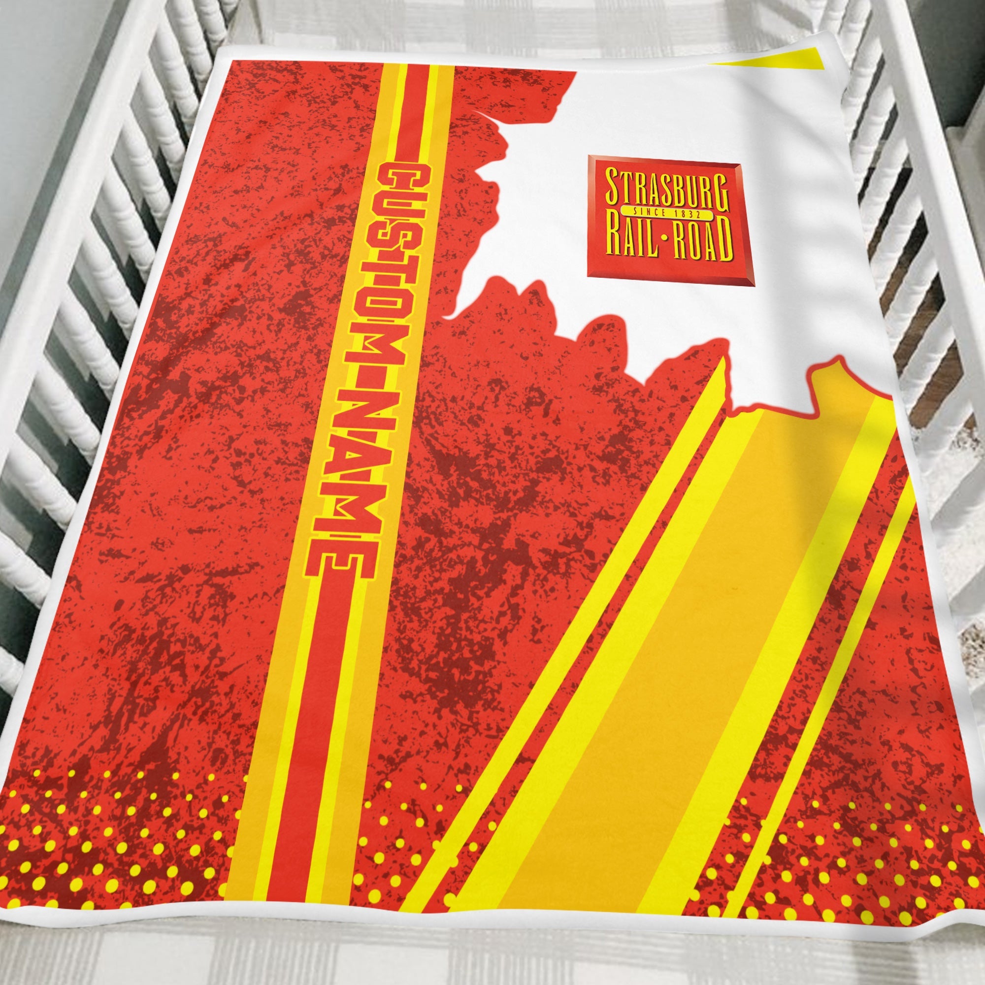 Railspirit Personalized Strasburg Railroad Blanket Vintage All Over Printed Blanket