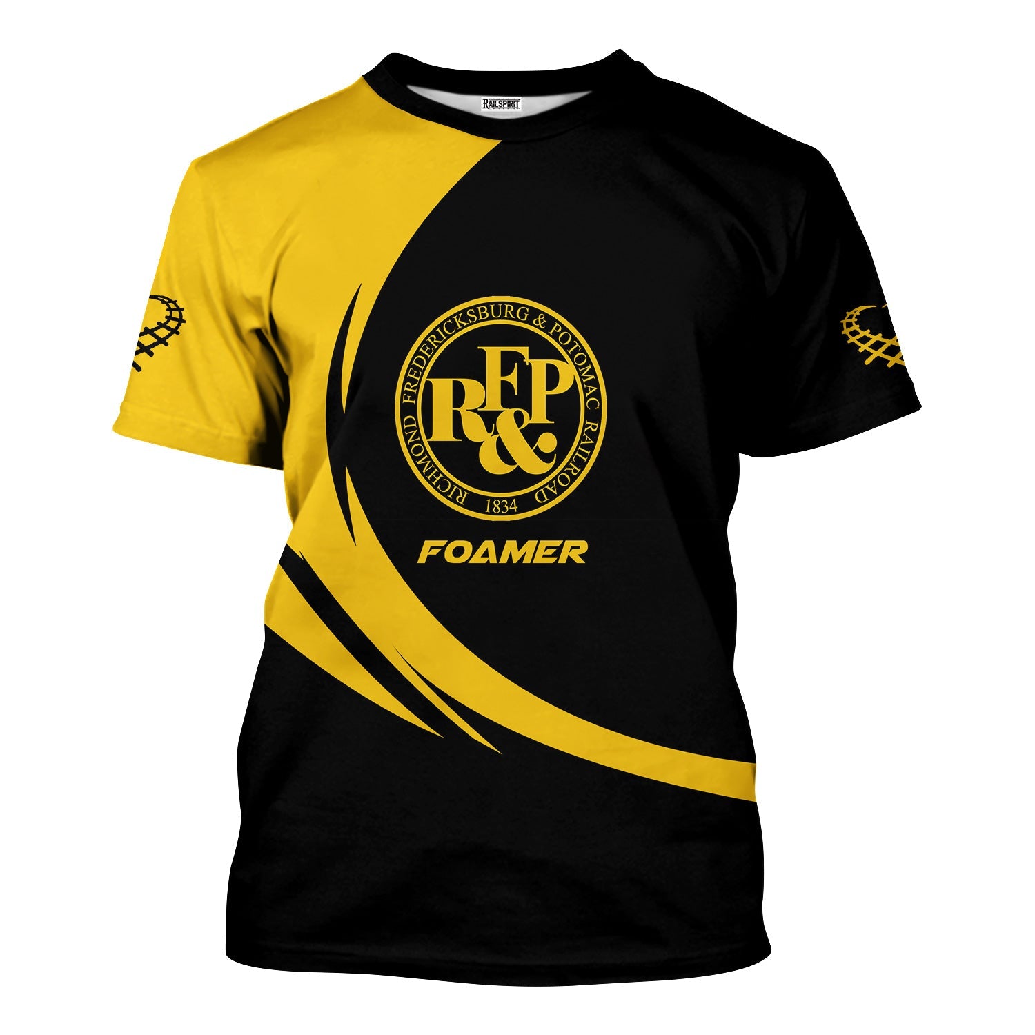 Railspirit Personalized Richmond, Fredericksburg And Potomac Railroad T-Shirt Unique Graphic Style Shirt For Train Enthusiasts