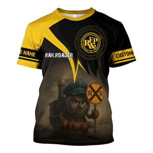 Railspirit Personalized Richmond, Fredericksburg And Potomac Railroad T-Shirt Angry Train Shirt Gift Idea For Train Lover