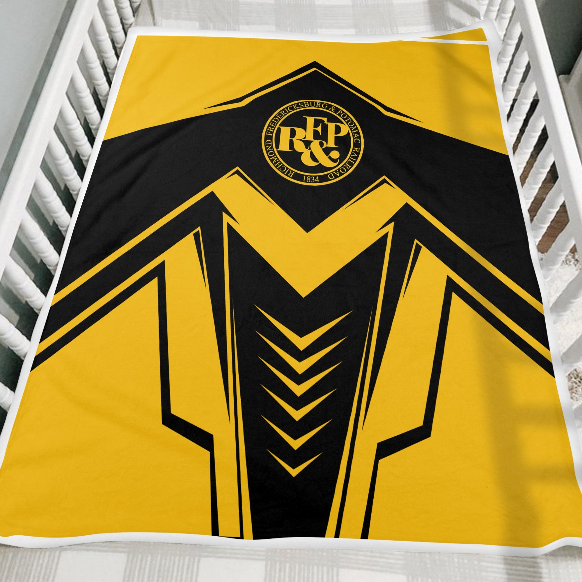Railspirit Richmond, Fredericksburg And Potomac Railroad Blanket Railway Trainspotter Style Blanket Gift Idea For Foamers
