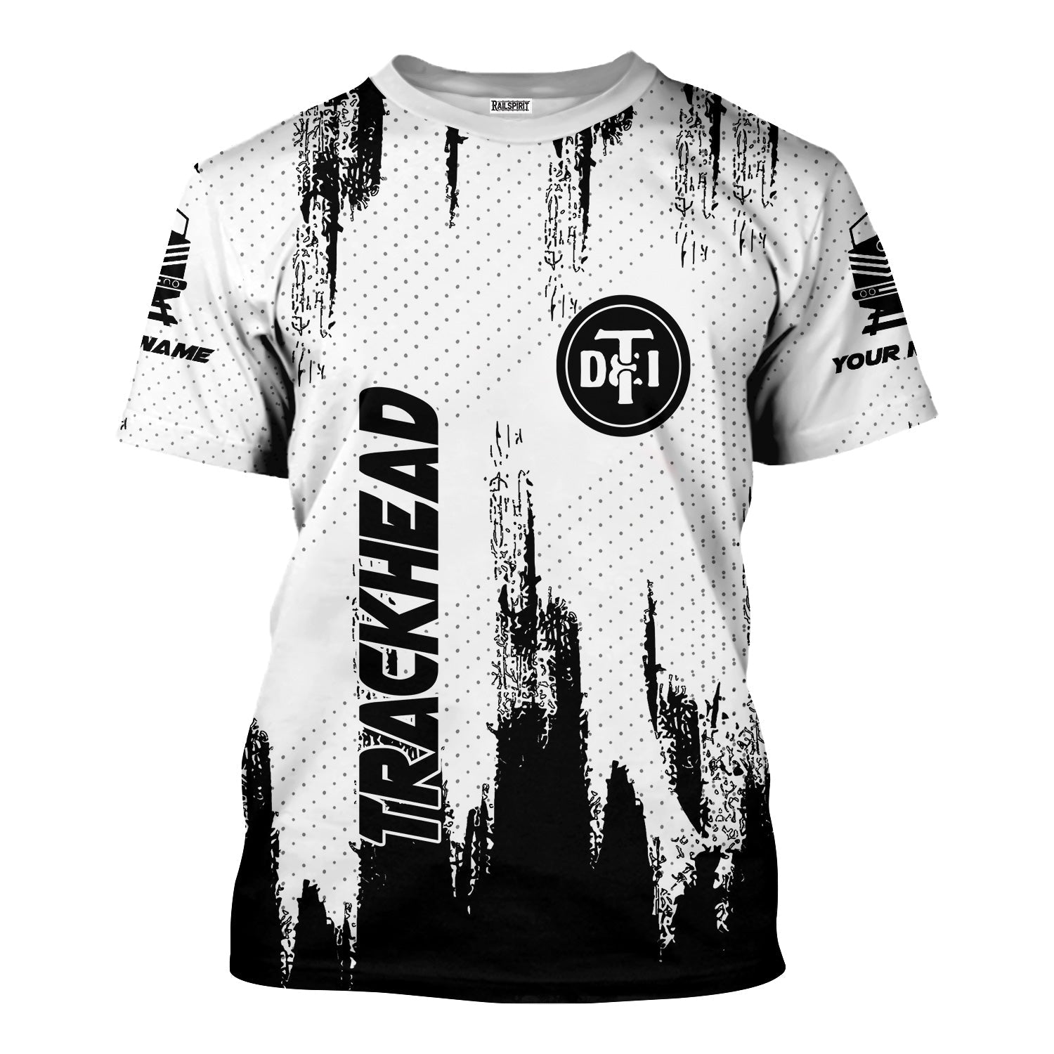 Railspirit Personalized Detroit Toledo And Ironton Railroad T-Shirt Paint Impact Design Train Shirt for Trackhead