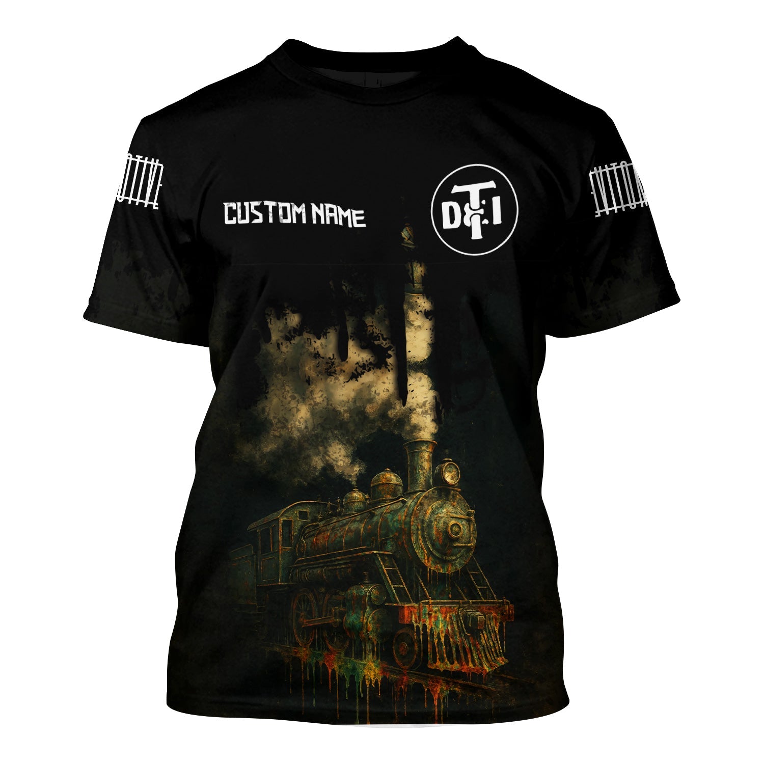 Railspirit Personalized Detroit Toledo And Ironton Railroad T-Shirt Vintage Train Art Style Shirt For Locomotive Fans