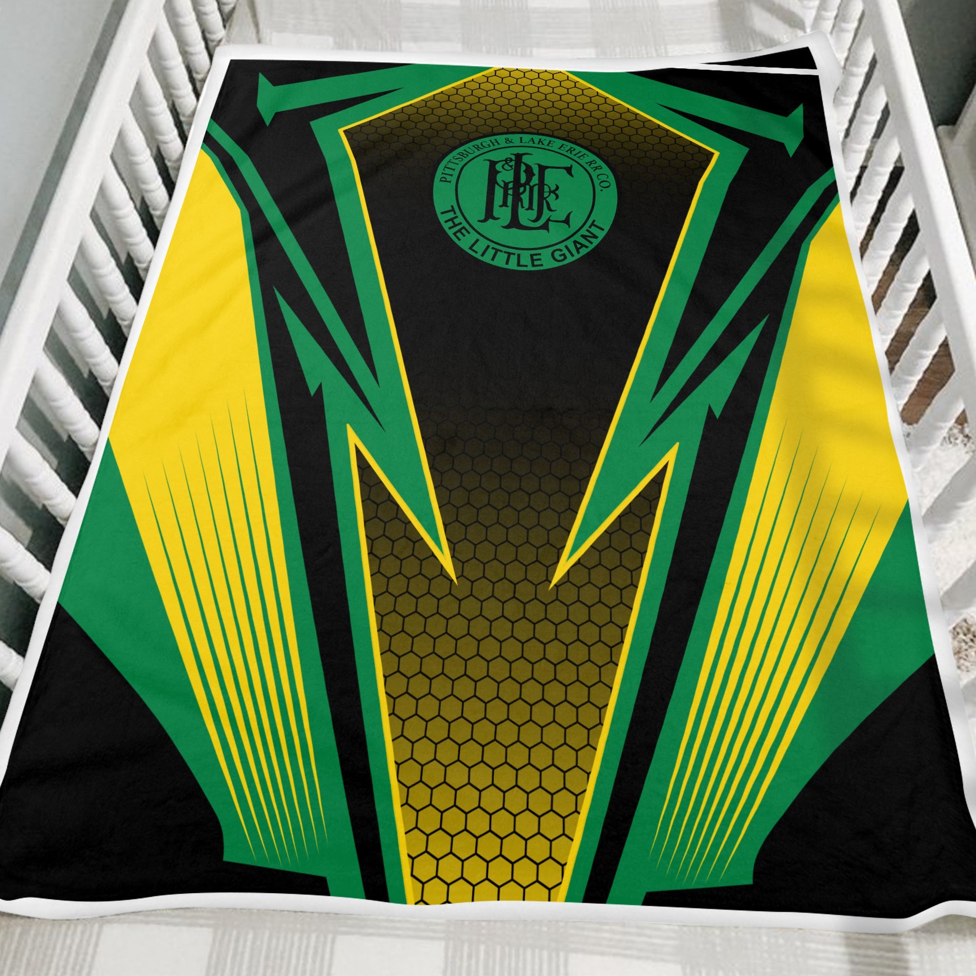 Railspirit Pittsburgh And Lake Erie Railroad Blanket Lightning Graphic Style Blanket Gift Idea For Train Lover