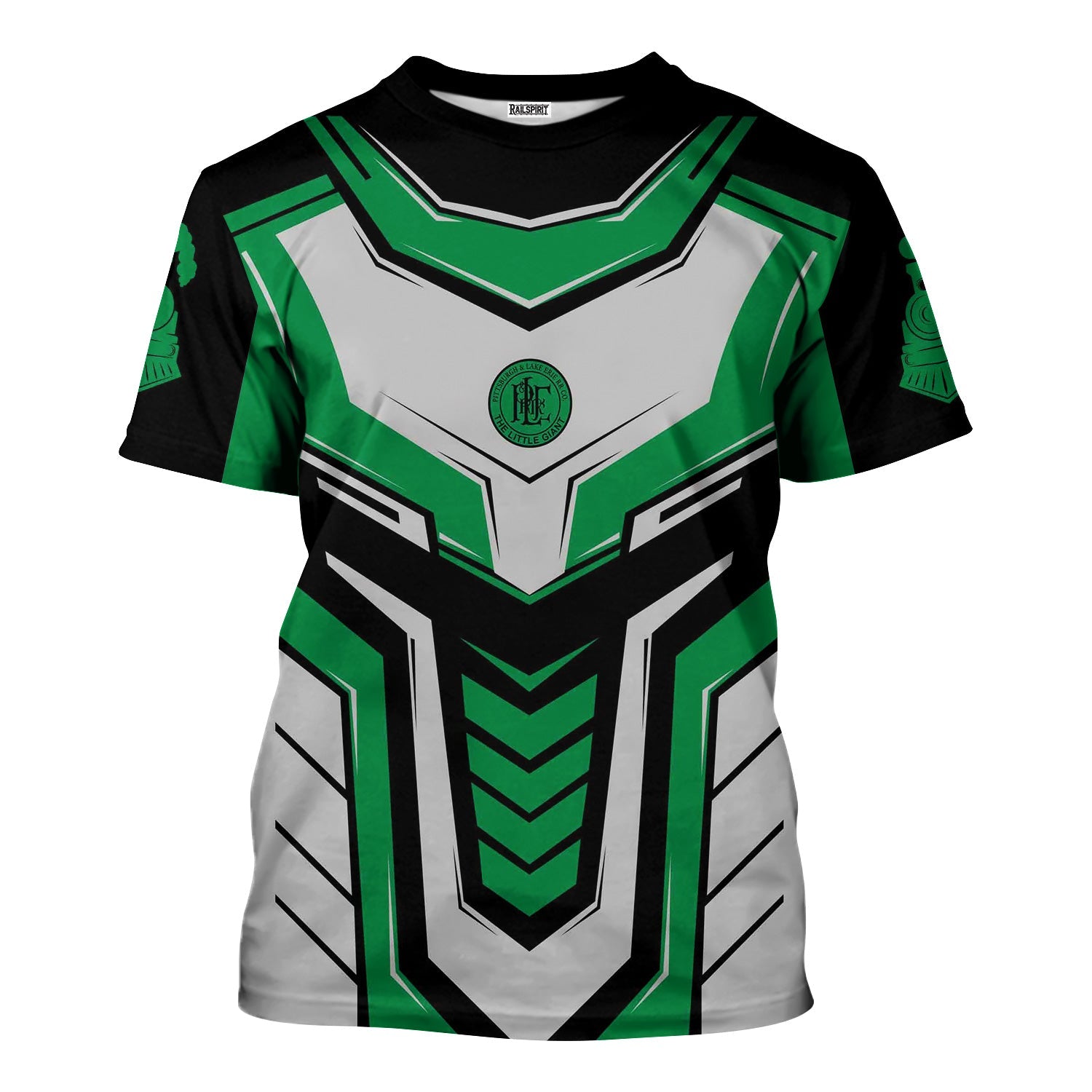 Railspirit Personalized Pittsburgh And Lake Erie Railroad T-Shirt Armor-Inspired Design Train Shirt All Over Print