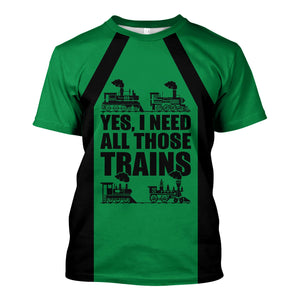 Railspirit Custom Name Pittsburgh And Lake Erie Railroad T Shirt Yes I Need All Those Train Printed Shirt