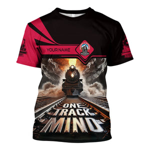 Railspirit Personalized Durango And Silverton Narrow Gauge Railroad T Shirt One Track Mind Train Printed Shirt