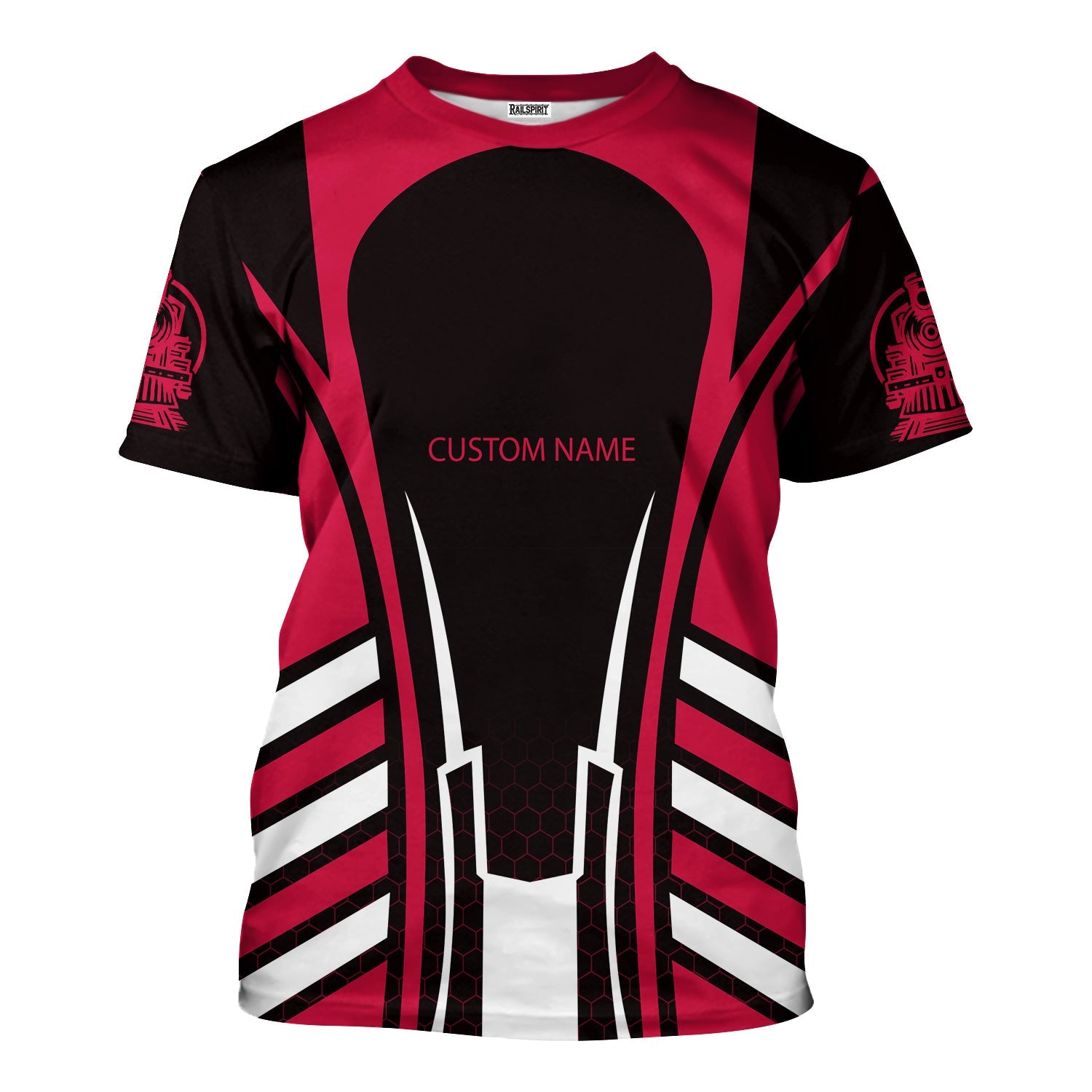 Railspirit Personalized Durango And Silverton Narrow Gauge Railroad T-Shirt Striped Railroad Style Train Shirt All Over Print