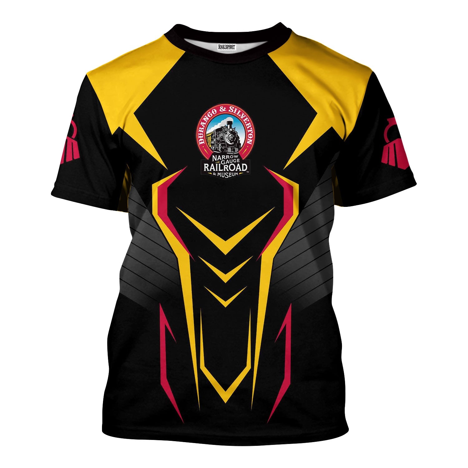 Railspirit Personalized Durango And Silverton Narrow Gauge Railroad T-Shirt Dynamic Design Style Perfect Shirt for Train Enthusiasts