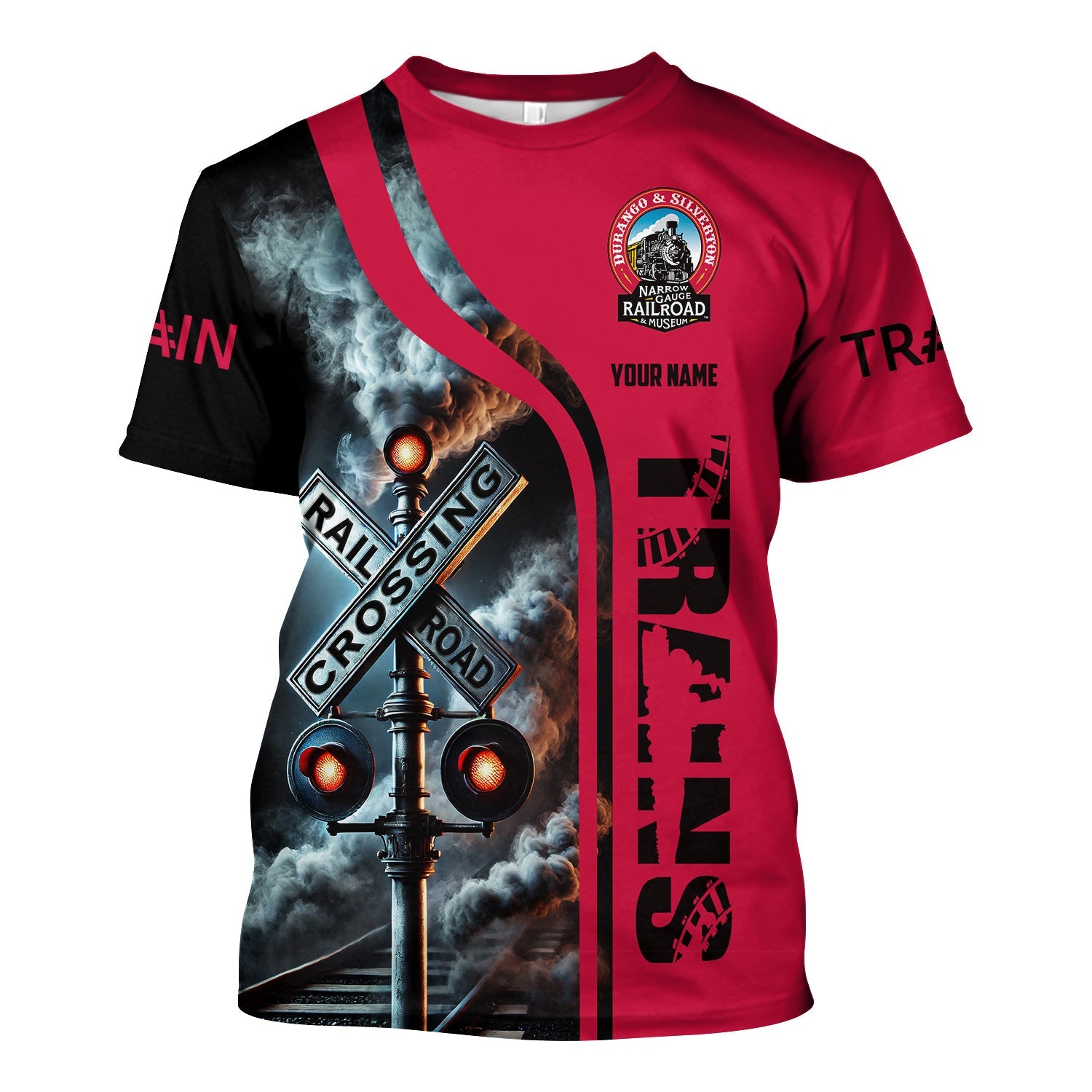 Railspirit Custom Name Durango And Silverton Narrow Gauge Railroad T Shirt Railroad Crossing Sign Train Shirt All Over Print