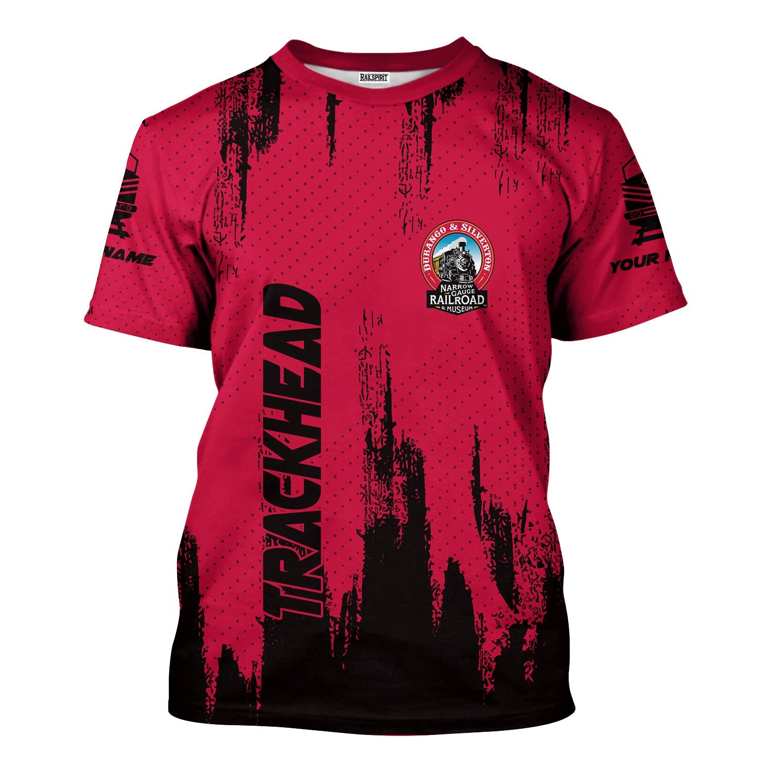 Railspirit Personalized Durango And Silverton Narrow Gauge Railroad T-Shirt Paint Impact Design Train Shirt for Trackhead