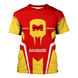 Railspirit Personalized Monongahela Railroad T-Shirt Custom Year Railroader Shirt Gift Idea For Train Lover
