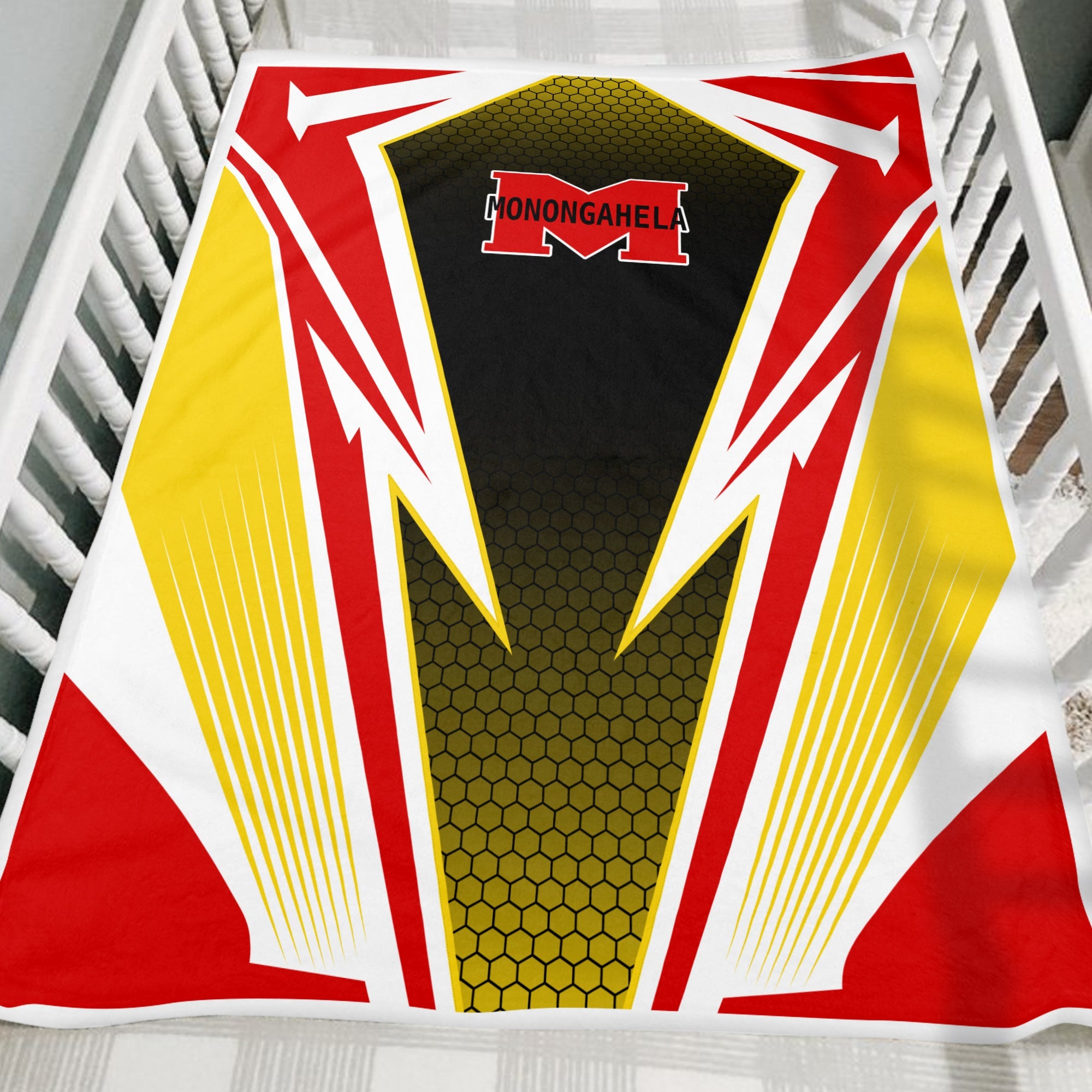 Railspirit Monongahela Railroad Blanket Lightning Graphic Style Blanket Gift Idea For Train Lover