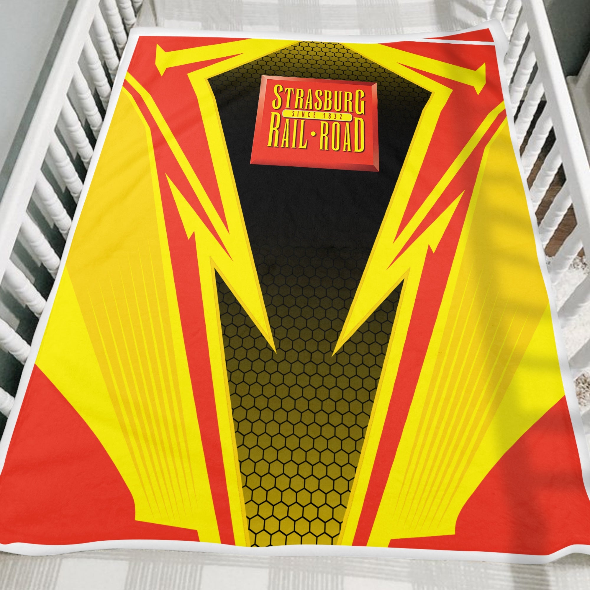 Railspirit Strasburg Railroad Blanket Lightning Graphic Style Blanket Gift Idea For Train Lover