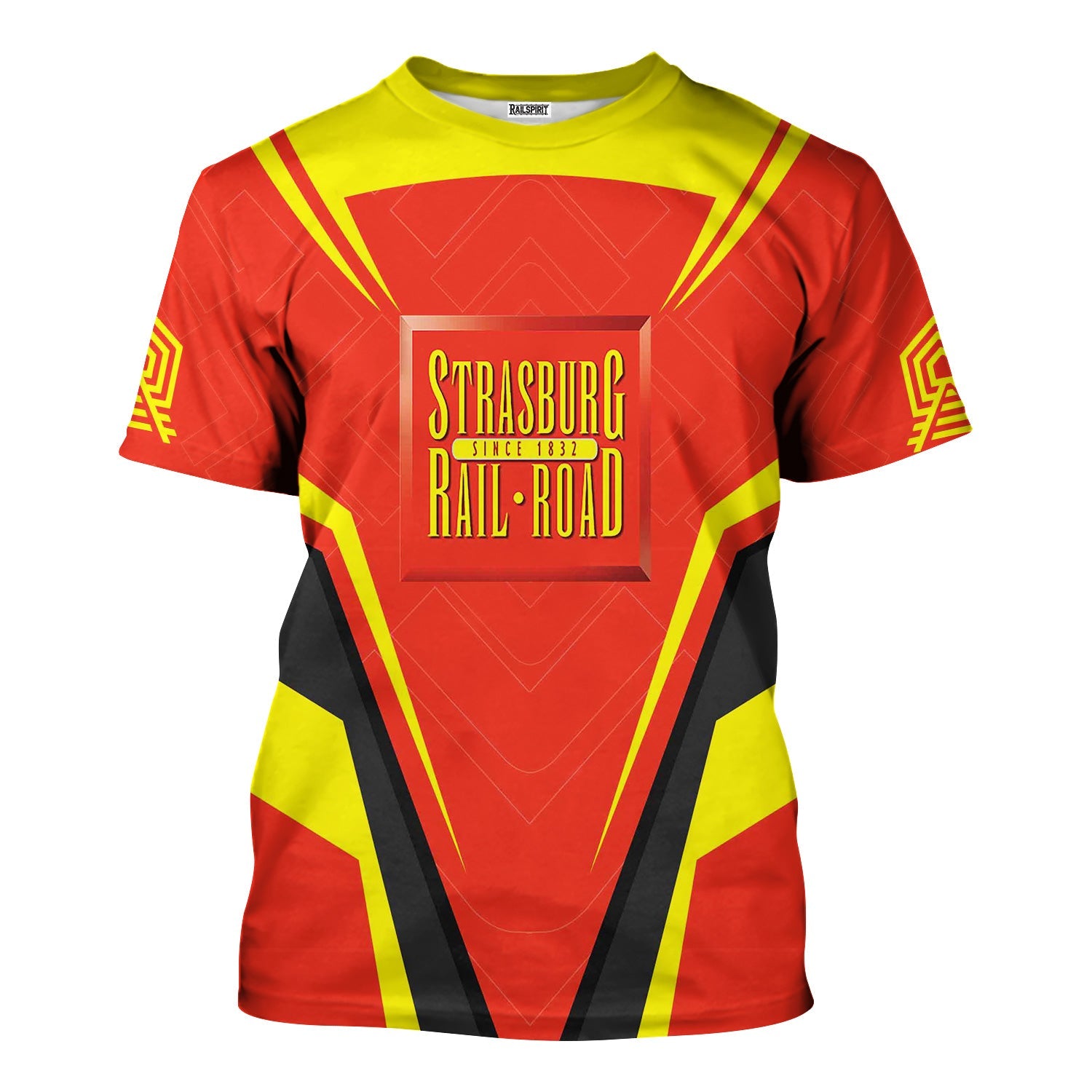 Railspirit Personalized Strasburg Railroad T-Shirt Railway Inspired Apparel Train Shirt for Train Lovers