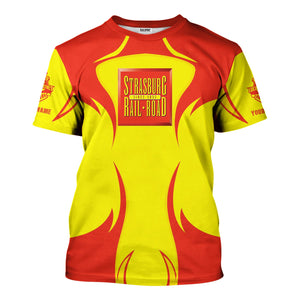 Railspirit Personalized Strasburg Railroad T-Shirt Distinctive Flame Style Shirt For Steam Engine Addict