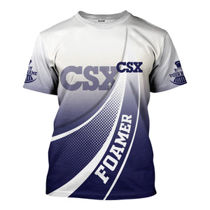 Railspirit Personalized CSX Transportation Railroad T-Shirt Railway-Themed Style Shirt Gift Idea For Trainspotter
