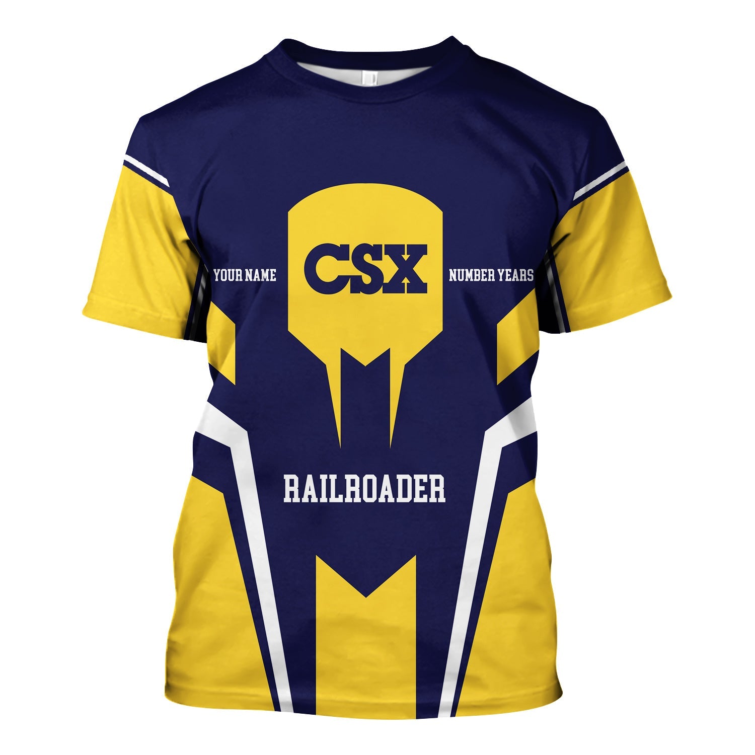 Railspirit Personalized CSX Transportation Railroad T-Shirt Custom Year Railroader Shirt Gift Idea For Train Lover