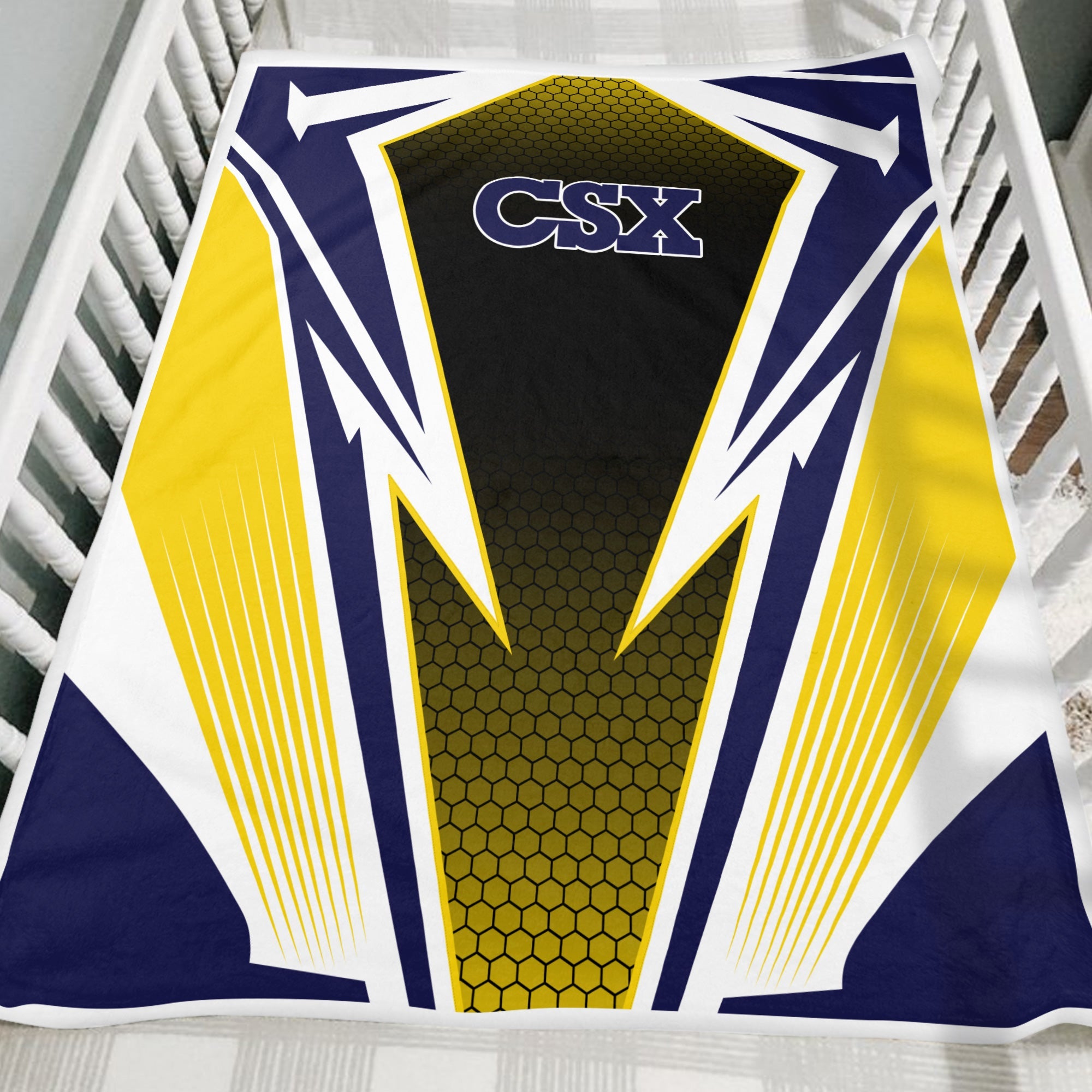 Railspirit CSX Transportation Railroad Blanket Lightning Graphic Style Blanket Gift Idea For Train Lover