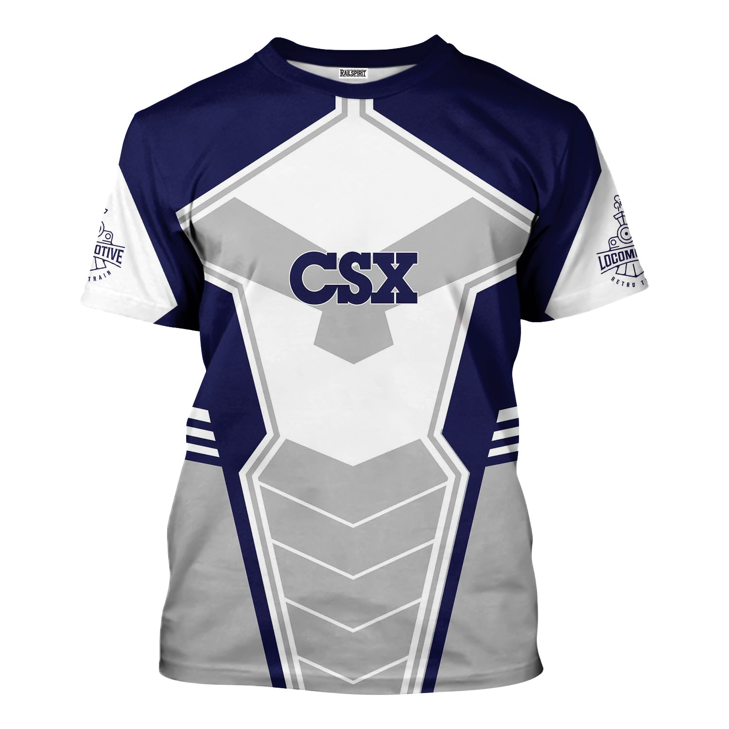 Railspirit Personalized CSX Transportation Railroad T-Shirt Engine-Inspired Style Train Shirt for Railroad Fanatic