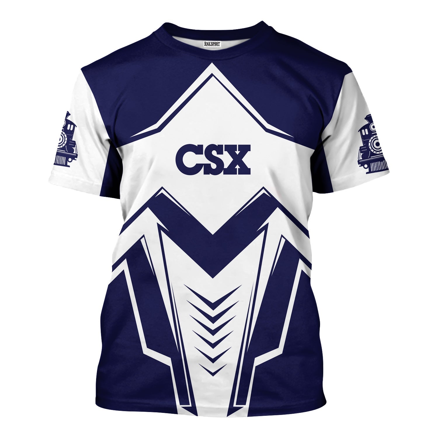 Railspirit Personalized CSX Transportation Railroad T-Shirt Railway Trainspotter Style Shirt Gift Idea For Foamers