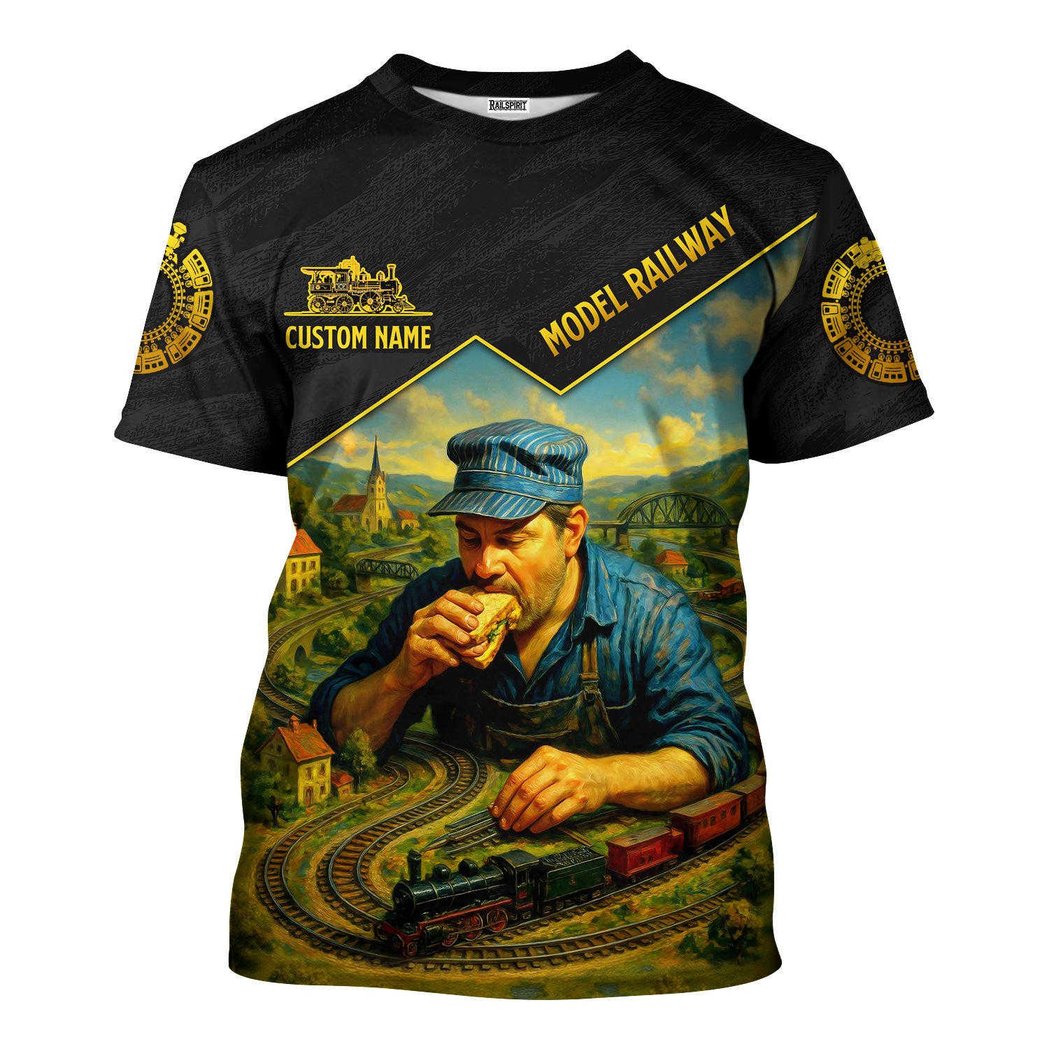 Railspirit Personalized T-Shirt I Just Build Model Railroad All The Time Train Shirt for Railroad Fanatic