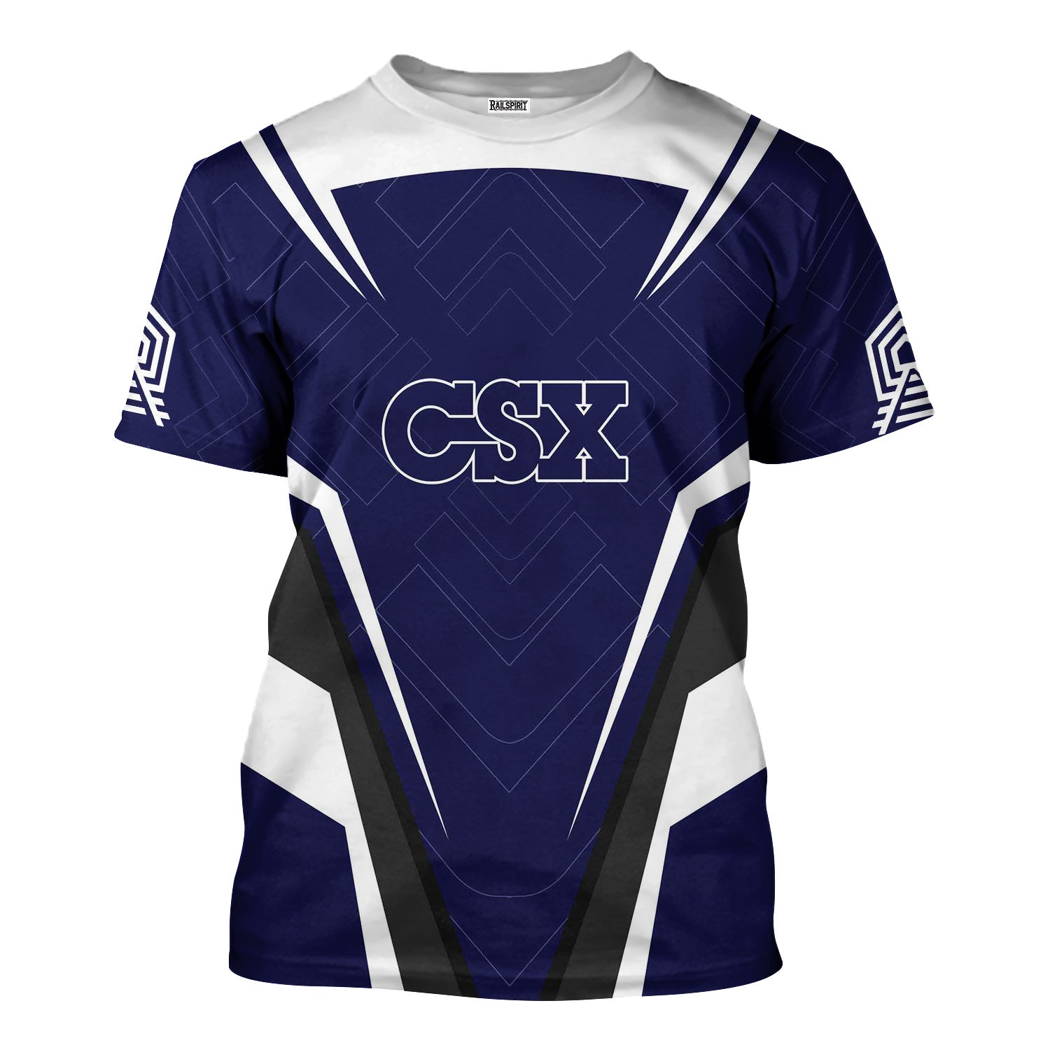 Railspirit Personalized CSX Transportation Railroad T-Shirt Railway Inspired Apparel Train Shirt for Train Lovers