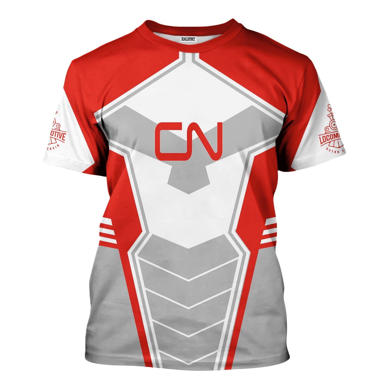 Railspirit Personalized Canadian National Railroad T-Shirt Engine-Inspired Style Train Shirt for Railroad Fanatic