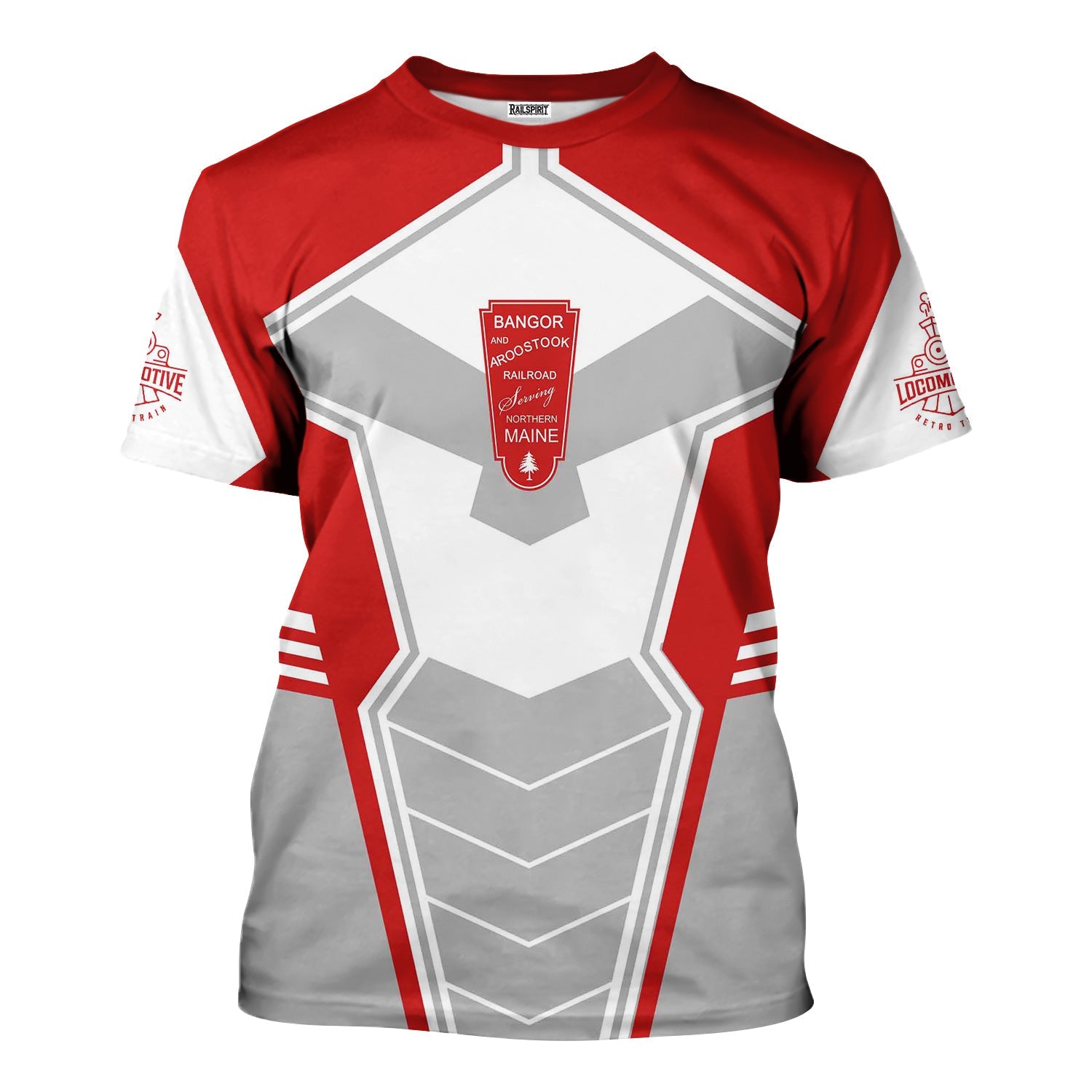 Railspirit Personalized Bangor And Aroostook Railroad T-Shirt Engine-Inspired Style Train Shirt for Railroad Fanatic