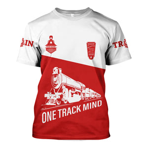 Railspirit Personalized Bangor And Aroostook Railroad T Shirt One Track Mind Unisex Train Shirt Gift Idea For Train Lover