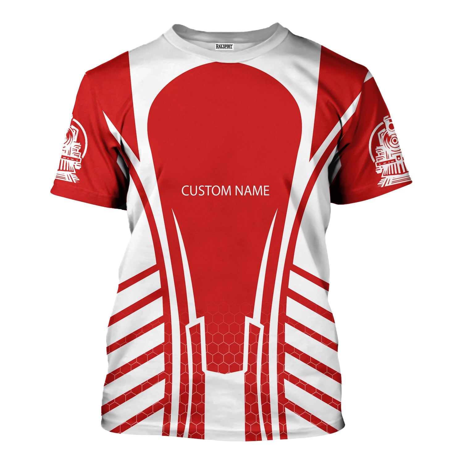 Railspirit Personalized Bangor And Aroostook Railroad T-Shirt Striped Railroad Style Train Shirt All Over Print